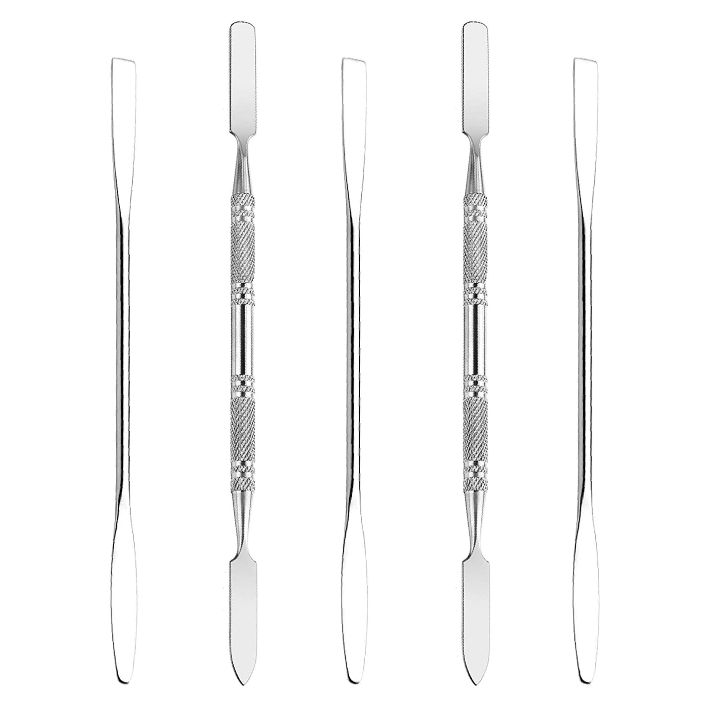 Wismee 5Pcs Makeup Spatula Tool Metal Set Professional Beauty Stainless Steel Cosmetics Mixer Long Metal Spatula Depotting Mixing Tool (#1+#2) Health & Beauty > Personal Care > Cosmetics > Cosmetic Tools > Makeup Tools Wismee #1+#2  