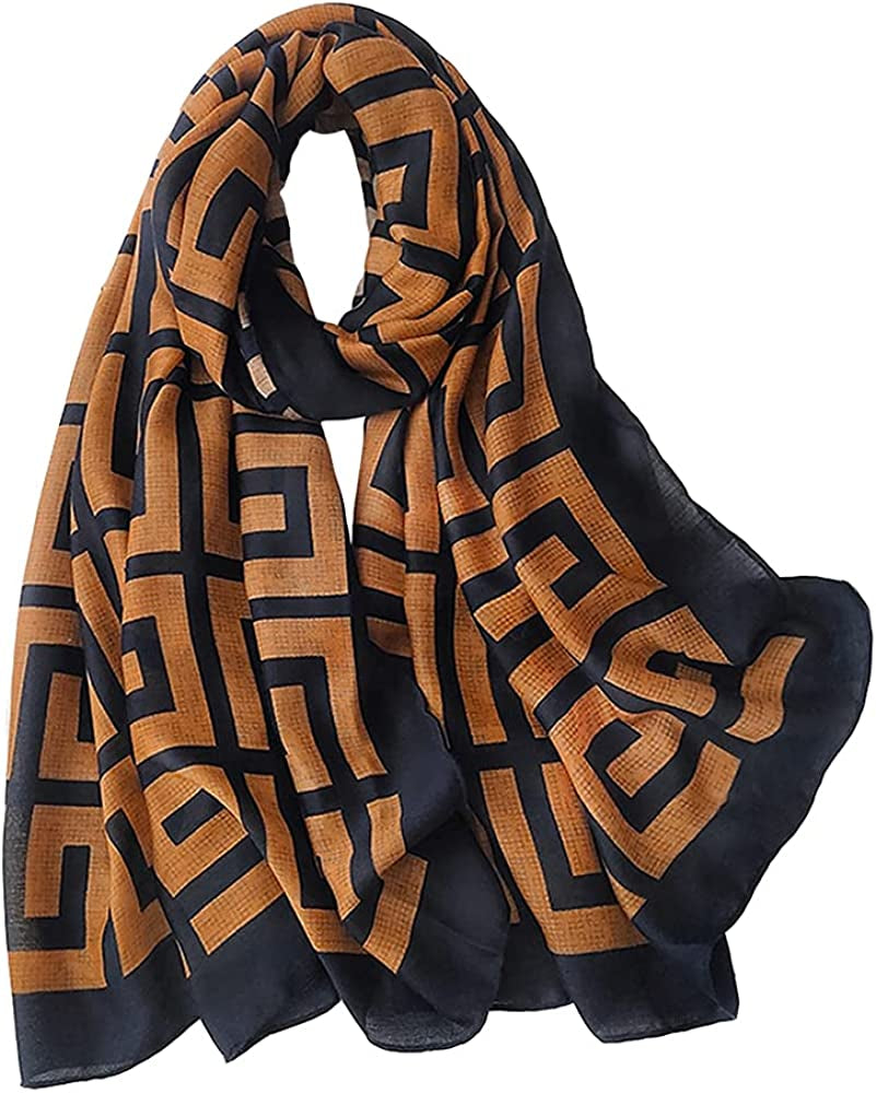 FINIZO Women'S Scarves Lady Light Soft Fashion Solid Scarf Wrap Shawl for All Season Apparel & Accessories > Clothing Accessories > Scarves & Shawls FINIZO 02-black Brown  