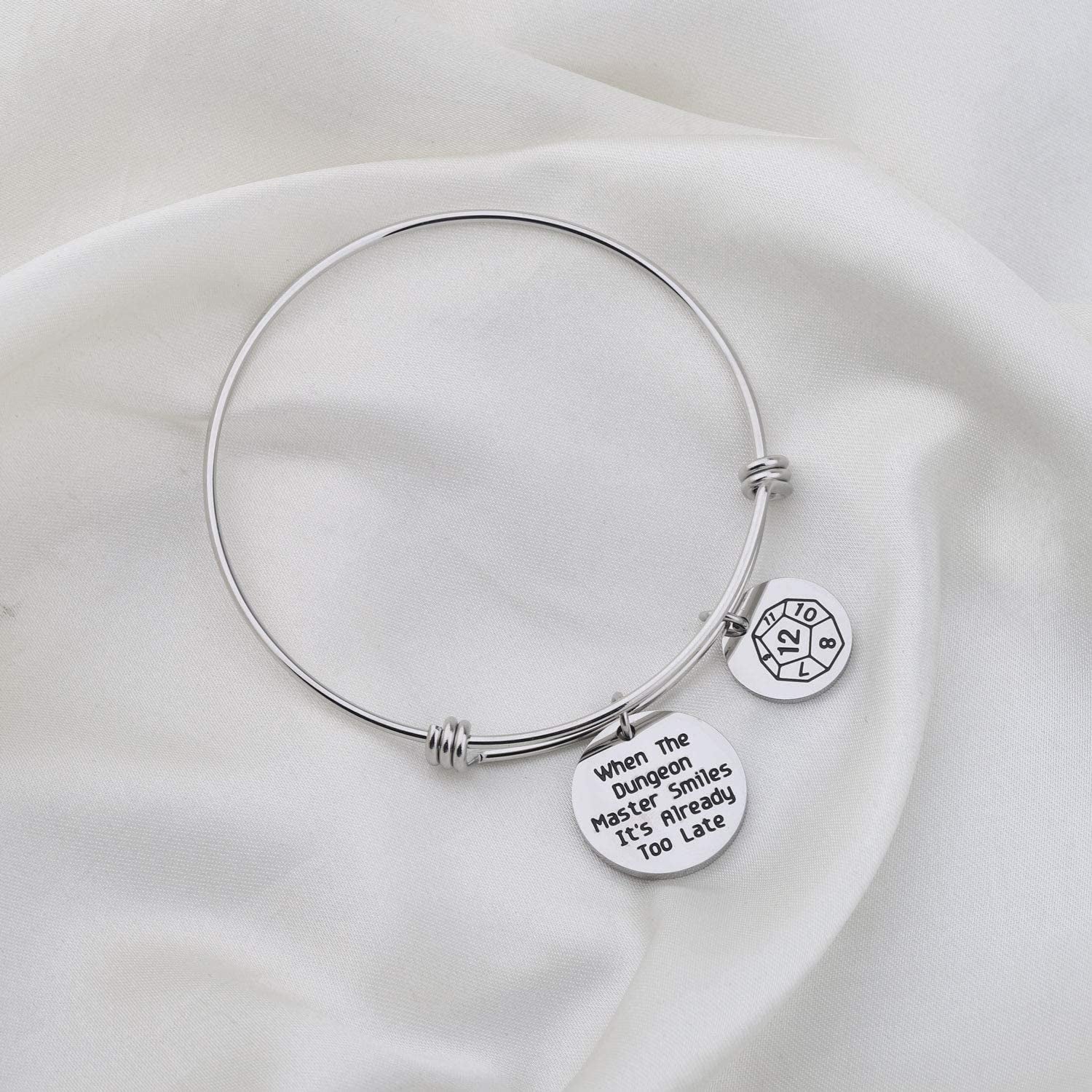 ENSIANTH When the Dungeon Master Smiles It'S Already Too Late Keychain Dungeon Gift Funny DND Gifts Apparel & Accessories > Jewelry > Necklaces ENSIANTH   