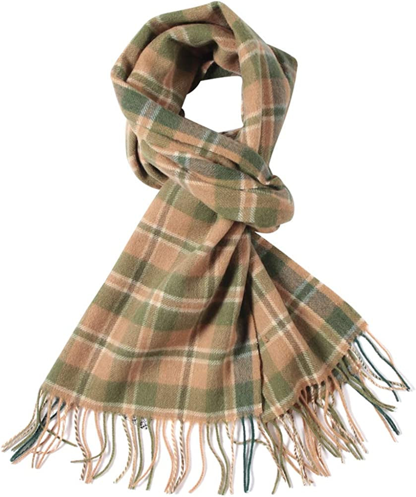 WAMSOFT 100% Pure Wool Scarf, Thick Long Plaid Scarf Winter Tartan Scarves for Men Women… Apparel & Accessories > Clothing Accessories > Scarves & Shawls WAMSOFT Yellow&green Plaid  
