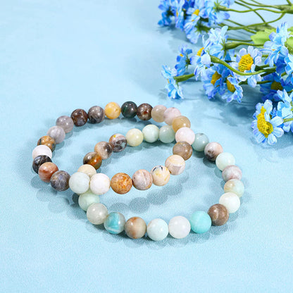 Bivei Natural Gem Semi Precious Reiki Healing Crystals Handmade 8Mm round Beads Stretch Bracelet Apparel & Accessories > Jewelry > Bracelets Bivei   