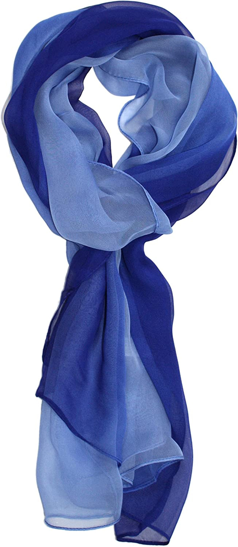 Ted & Jack - Silk Ombre Lightweight Accent Scarf Apparel & Accessories > Clothing Accessories > Scarves & Shawls Ted and Jack Bright Blue  