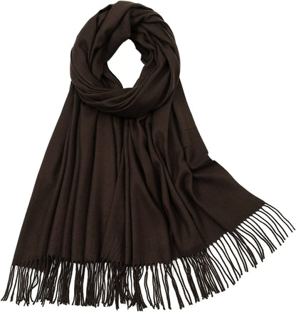 RIIQIICHY Women'S Scarf Pashmina Shawls and Wraps for Evening Dress Bridesmaid Wedding Bridal Winter Warm Long Large Scarves Apparel & Accessories > Clothing Accessories > Scarves & Shawls RIIQIICHY Caramel  