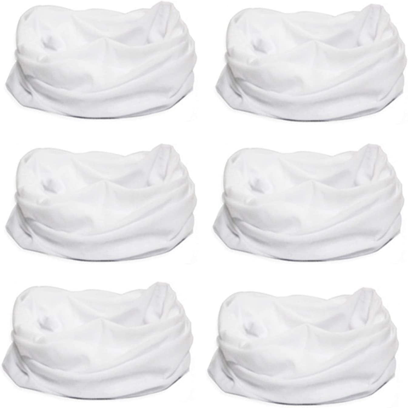 DEMIL 6PCS/8PCS/12PCS Seamless Headband Bandanas Headwear for Men&Women Scarf Apparel & Accessories > Clothing Accessories > Headwear Demil Sports 6PCS-ALL WHITE  
