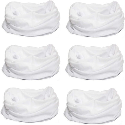 DEMIL 6PCS/8PCS/12PCS Seamless Headband Bandanas Headwear for Men&Women Scarf Apparel & Accessories > Clothing Accessories > Headwear Demil Sports 6PCS-ALL WHITE  