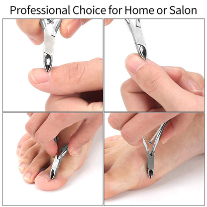 Cuticle Remover Cuticle Cutter Trimmer,Professional Cuticle Nipper Stainless Steel Cuticle Clippers Extremely Sharp Nail Cuticle Tools for Manicure and Pedicure at Home and Salon - Silver Health & Beauty > Personal Care > Cosmetics > Cosmetic Tools > Nail Tools Boujean   