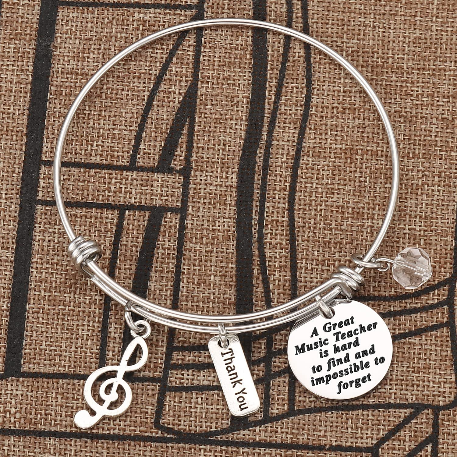 Kivosliviz Music Teacher Bracelet Gifts Piano Teacher Gifts for Women Violin Teacher Appreciation Jewelry Music Teacher Bracelet Apparel & Accessories > Jewelry > Bracelets Anrrion   