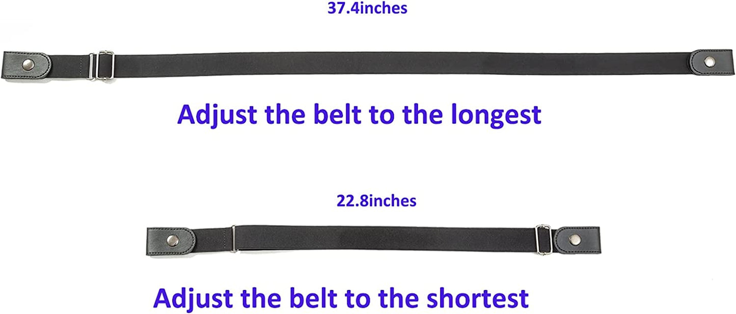 MSTOKIN No Buckle Stretch Belt Invisible Elastic Buckleless Belts for Jeans Double O Ring Belt for Waist Dress Pack of 4,2 Apparel & Accessories > Clothing Accessories > Belts MSTOKIN   