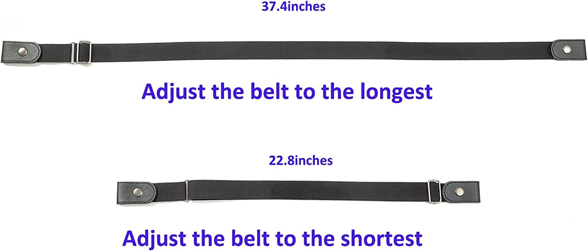 MSTOKIN No Buckle Stretch Belt Invisible Elastic Buckleless Belts for Jeans Double O Ring Belt for Waist Dress Pack of 4,2 Apparel & Accessories > Clothing Accessories > Belts MSTOKIN   