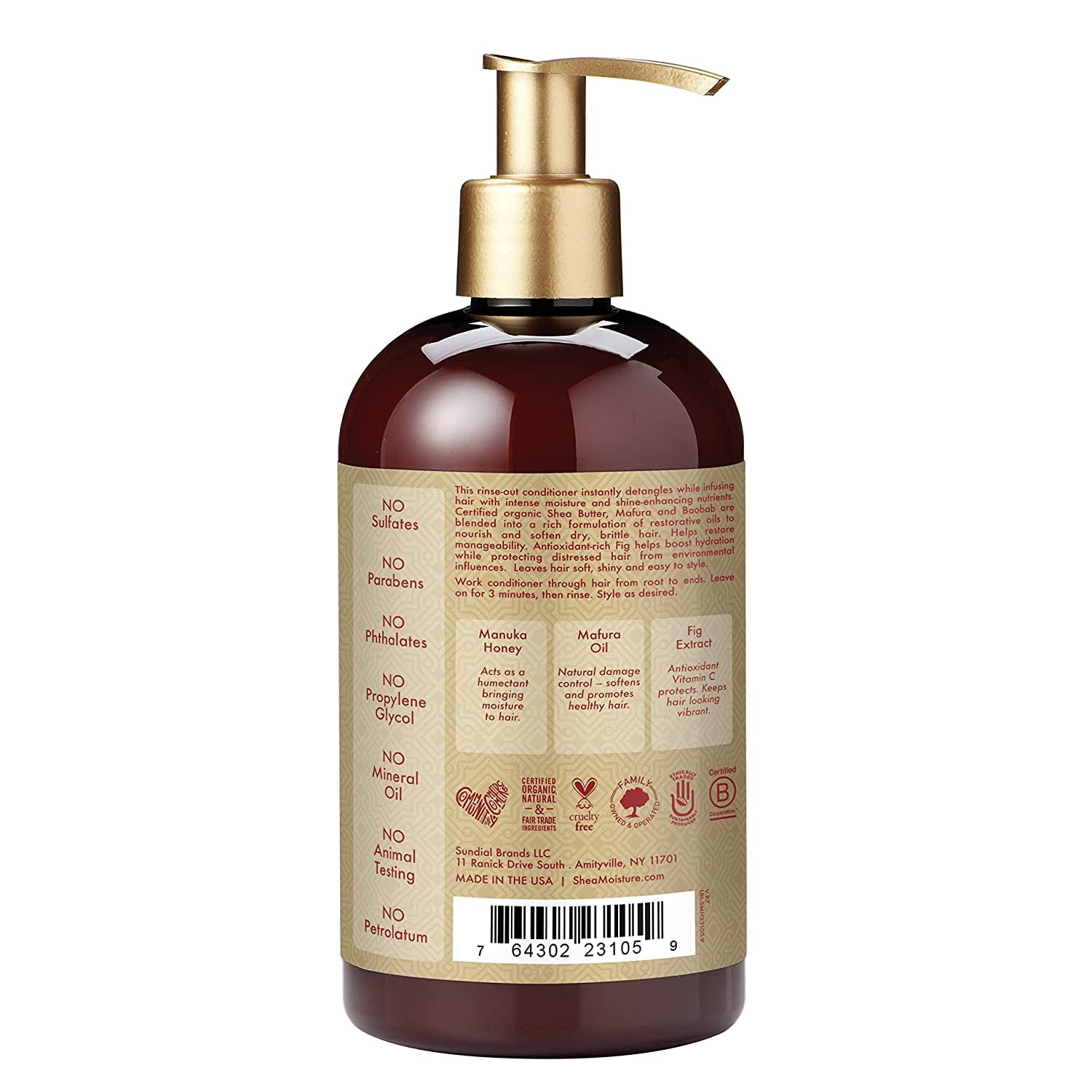 Sheamoisture Conditioner Intensive Hydration for Dry, Damaged Hair Manuka Honey and Mafura Oil to Nourish and Soften Hair 13 Oz Health & Beauty > Personal Care > Hair Care SheaMoisture   