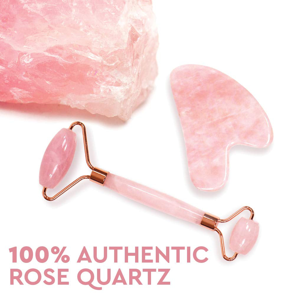 Jade Face Roller - Jade Roller for Face & Gua Sha Face Massager, 100% Natural Rose Quartz Roller – Face, Eye & Neck Rejuvenation Beauty Tools; Hand-Crafted with Squeak-Free Padding Health & Beauty > Personal Care > Cosmetics > Cosmetic Tools > Skin Care Tools Emerald Cove Beauty   
