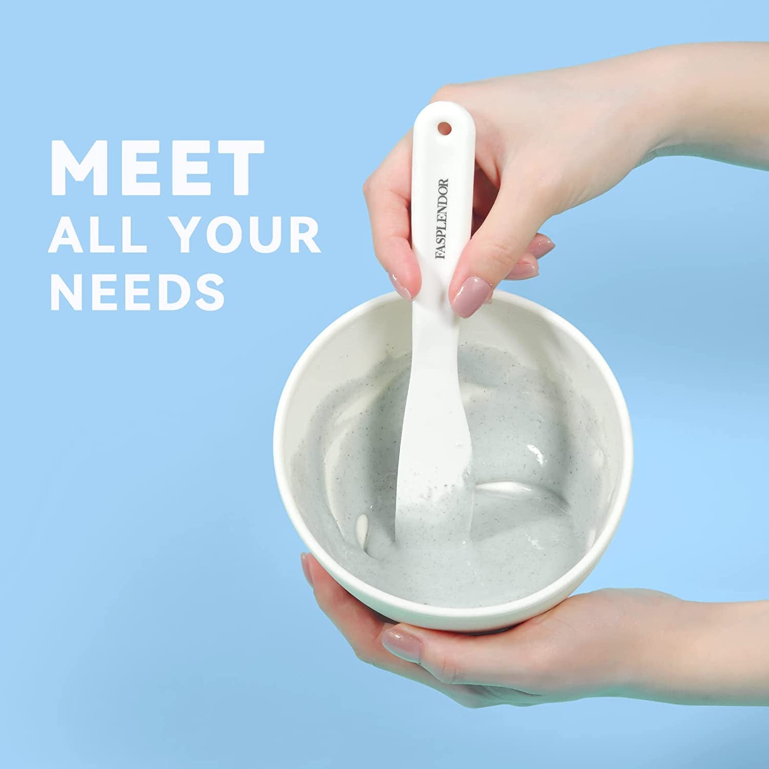Face Mask Mixing Bowl Set with Silicone Face Mask Brush Applicator, Facial Mask Bowls, Mask Spatula, Measuring Scoop + Cup, Clear Toiletry Bag, 8 in 1 SPA Quality Face Mask Tool Kit for DIY Clay Mask Health & Beauty > Personal Care > Cosmetics > Cosmetic Tools > Skin Care Tools FASPLENDOR   
