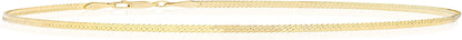 Miabella 925 Sterling Silver or 18Kt Yellow Gold over Silver Italian Solid 3.5Mm Flexible Flat Herringbone Link Chain Anklet Ankle Bracelet for Women, Made in Italy Apparel & Accessories > Jewelry > Anklets Miabella yellow-gold-plated-silver Length 11 Inches (Large) 