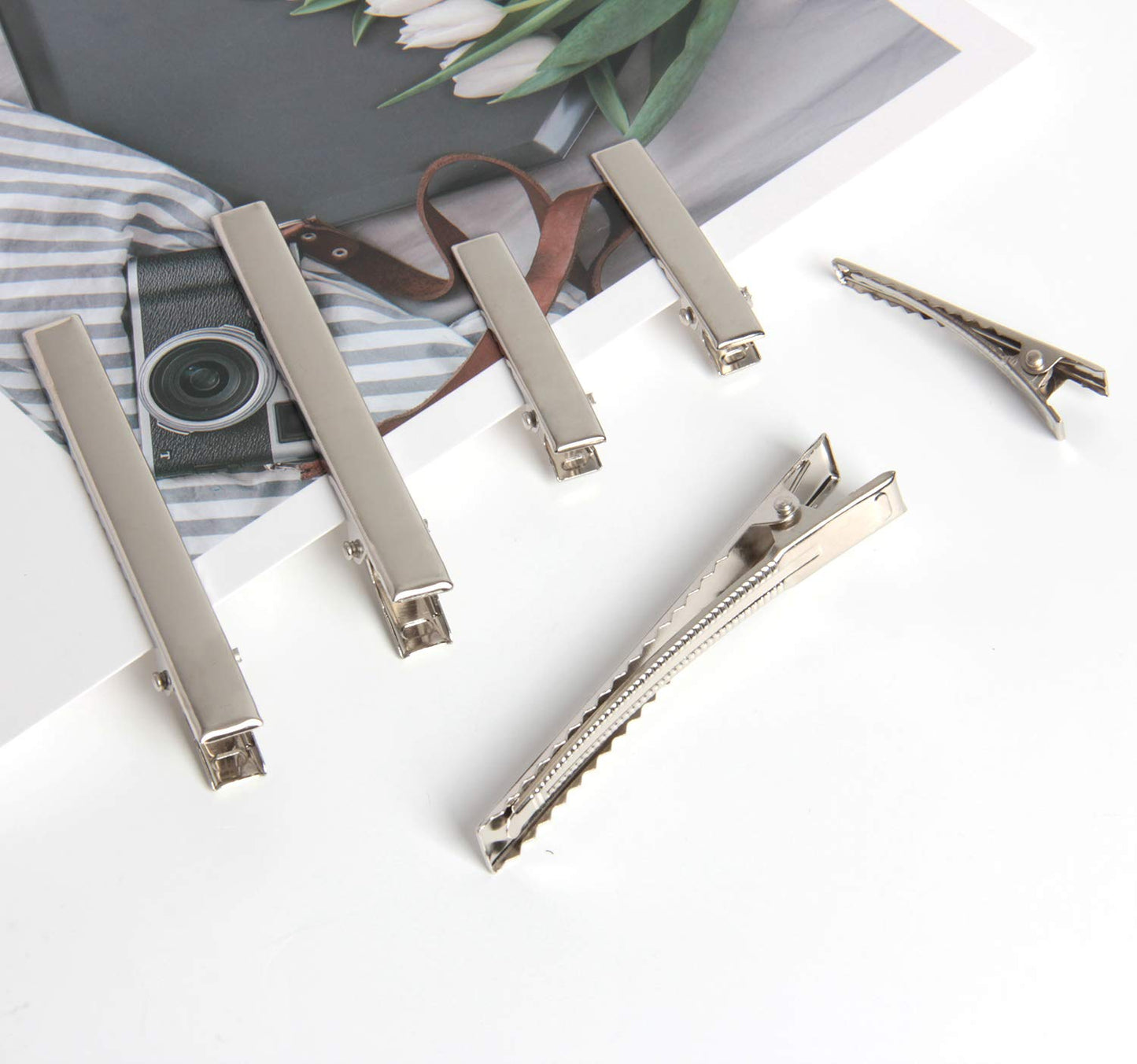 HAPY SHOP 80 Pcs Silver Alligator Hair Clip Flat Top with Teeth 3 Inch and 1.6 Inch for Hair Care, Arts & Crafts Projects, Dry Hanging Clothing, Office Paper Document Organization,2 Sizes Health & Beauty > Personal Care > Hair Care HAPY SHOP   