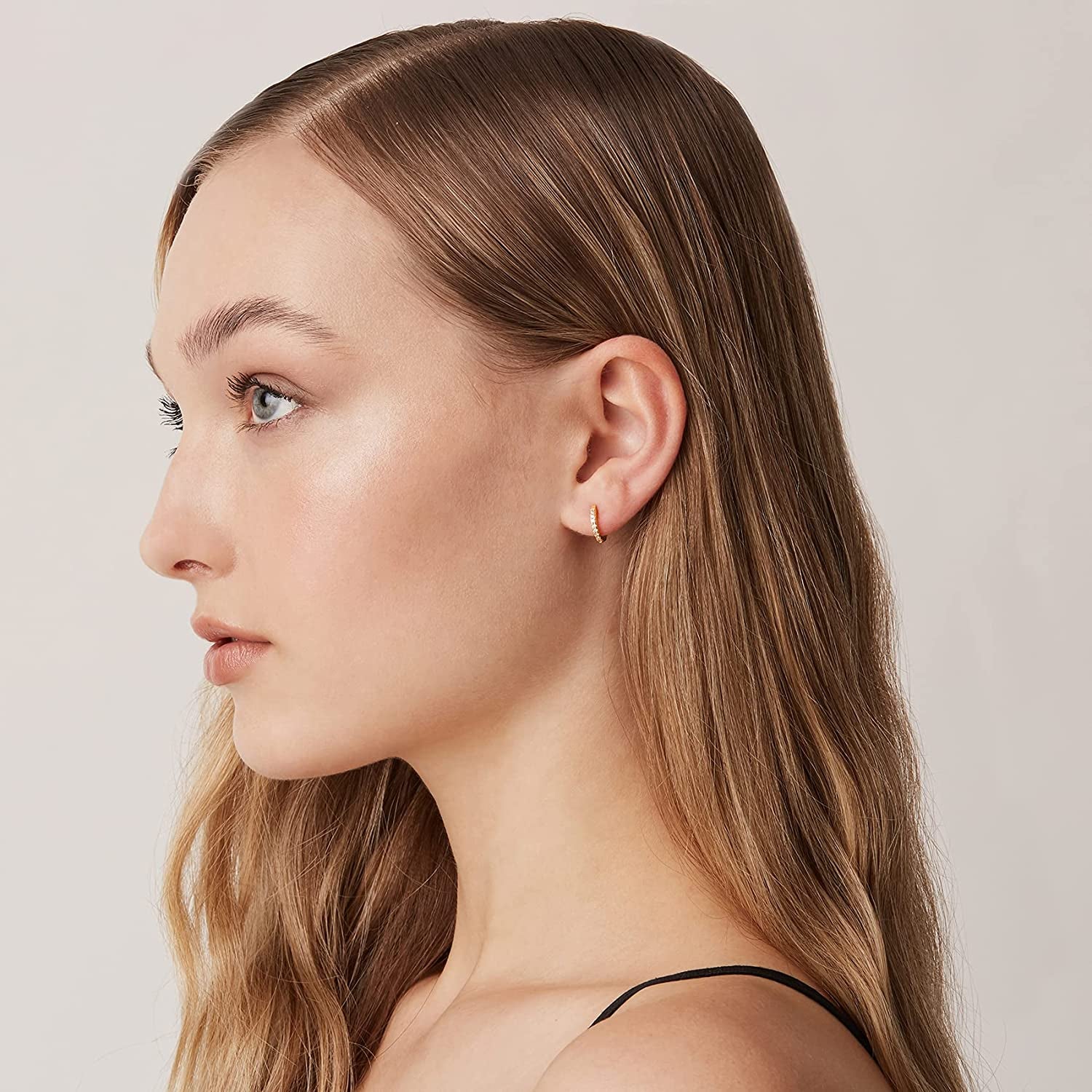 PAVOI 14K Gold Plated Cubic Zirconia Cuff Earrings Huggie Stud Apparel & Accessories > Jewelry > Earrings PAVOI   