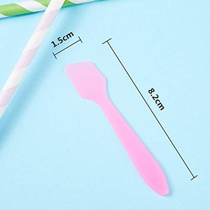 Greatforu 50Pcs Cosmetic Spatula for Face Cream Stick Plastic Frosted Tip Spoon Disposable Makeup Tool for Easy Mixing, Sampling, Waxing DIY Beauty Tools, 3.2'' X 0.6'', Clear, Pink, Purple Health & Beauty > Personal Care > Cosmetics > Cosmetic Tools > Skin Care Tools GreatforU   
