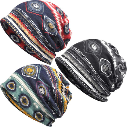 Kayier Women'S Baggy Casual Chemo Beanie Hats Headwear Caps Apparel & Accessories > Clothing Accessories > Headwear Kayier 3 Pack-o  