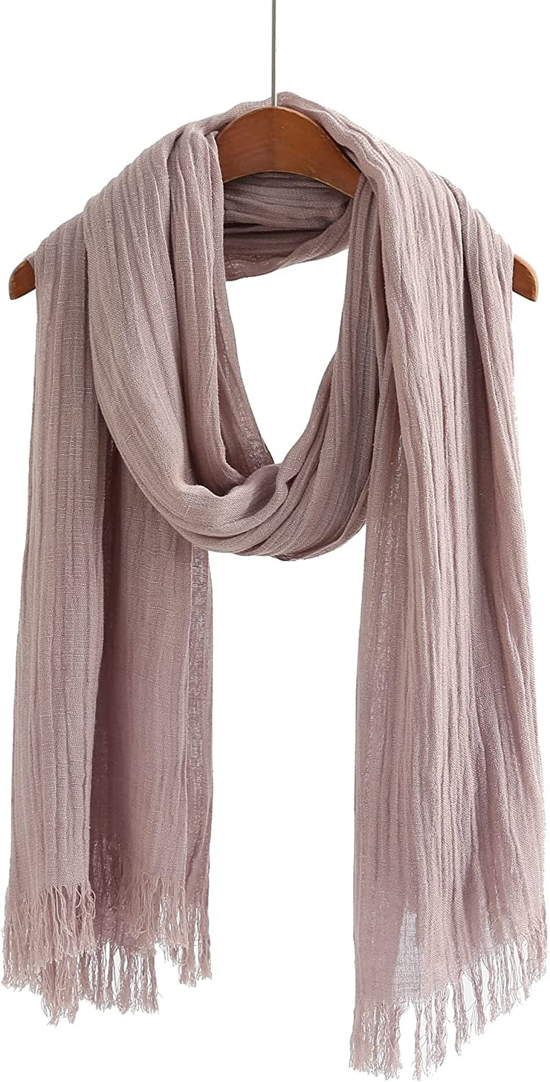 Jeelow Lightweight Summer Scarf Light Shawl Wrap Linen Feel Scarves for Men and Women Apparel & Accessories > Clothing Accessories > Scarves & Shawls Jeelow Sand  