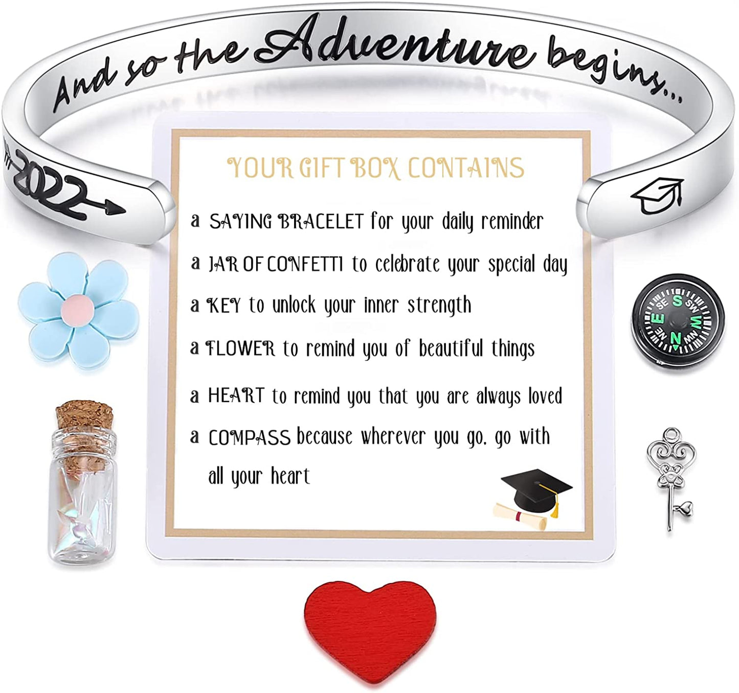 SAM & LORI Unique Matching Bracelets for Best Friends Couples Mother Daughter Son Dad Sisters Brothers-Unisex Adjustable Bracelets- Comes with Cards in Giftable Packing Apparel & Accessories > Jewelry > Bracelets SAM & LORI 5-2022-And so the adventure begins  