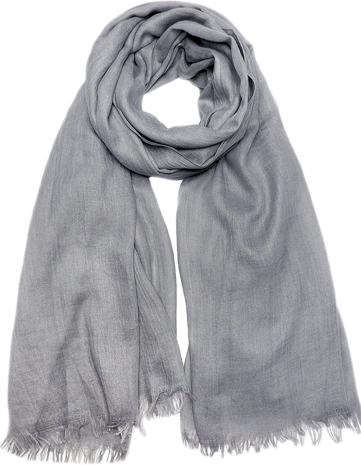 Women Summer Scarfs Lightweight Large Long Gauze Shawl Linen Beach Wrap Plain 75”×43” Apparel & Accessories > Clothing Accessories > Scarves & Shawls Gragengs Grey  