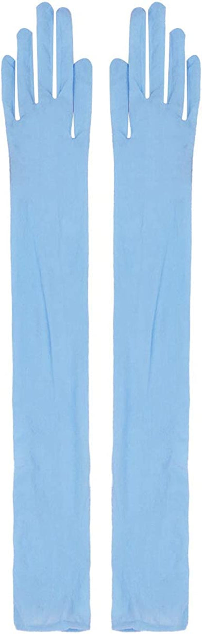 Tiaobug Women'S Ultra-Thin Sheer Seamless Nylon Mesh Opera Length Glove Mittens Apparel & Accessories > Clothing Accessories > Gloves & Mittens TiaoBug   