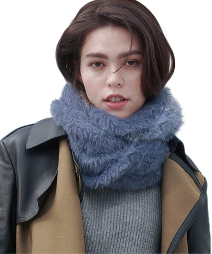 ONE Scarf: Infinity Scarf, Faux Fur Shawl, Giving Shawl, Scarfs for Women Winter Warm, Shawl Wraps for Women by KM CHOICE Apparel & Accessories > Clothing Accessories > Scarves & Shawls KM CHOICE Night Blue  