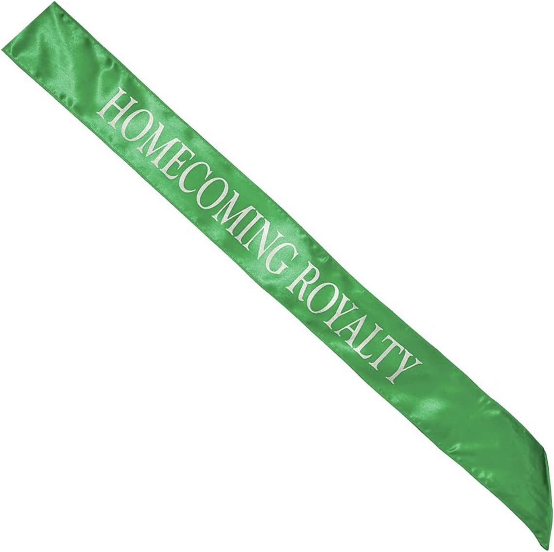 Satin Homecoming Royalty Sash, Silver Black Imprint Apparel & Accessories > Clothing Accessories > Sashes Anderson's Green/White  