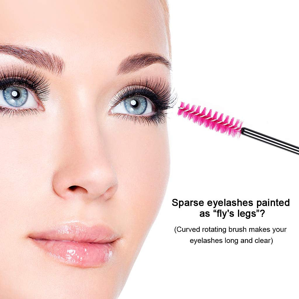 SWKJ 60 PCS Disposable Eyelash Brushes Eyebrow Castor Oil Brush Mascara Wands Cosmetic Makeup Tools (Rose Red) Health & Beauty > Personal Care > Cosmetics > Cosmetic Tools > Skin Care Tools nnaa   