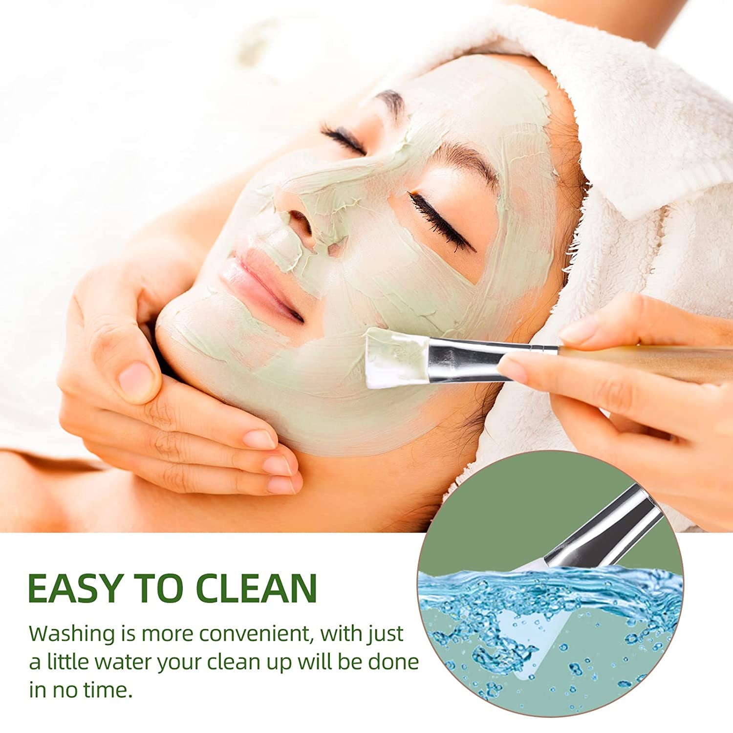 JPNK Facial Mask Bowl Set Bamboo, New DIY 6Pack DIY Clay Mask Mixing Kit with Mask Brushes and Bowl, Bamboo Mask Mixing Tools for Mixing Clay Mask DIY Health & Beauty > Personal Care > Cosmetics > Cosmetic Tools > Skin Care Tools JPNK   