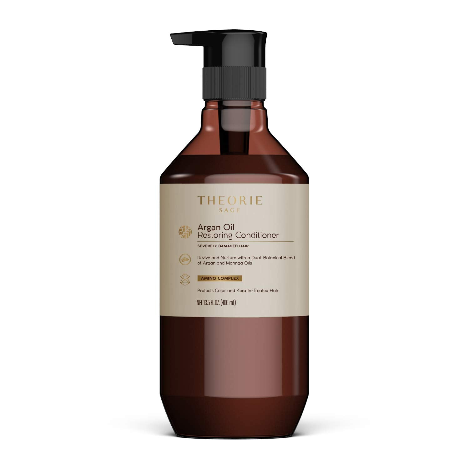 THEORIE Argan Oil Ultimate Restoring Conditioner - Rejuvenates Dry, Brittle, and Over-Processed Hair - Nutrient-Rich and Sulfate Free Restorative Haircare, Safe for Color & Keratin Treated Hair, 800Ml Health & Beauty > Personal Care > Hair Care Theorie 13.53 Fl Oz (Pack of 1)  