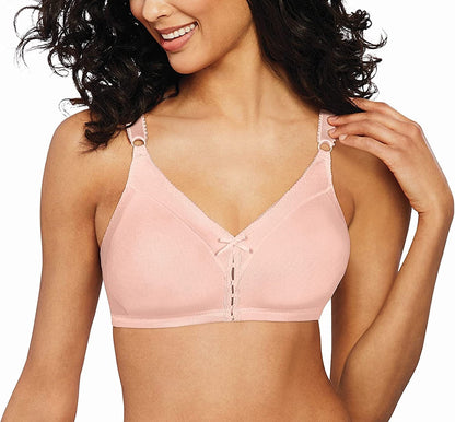 Bali Double Support Wireless Bra, Full-Coverage Wirefree T-Shirt Bra, Comfortable Cotton Wirefree Bra, Our Best Everyday Bra Blushing Pink / 34B