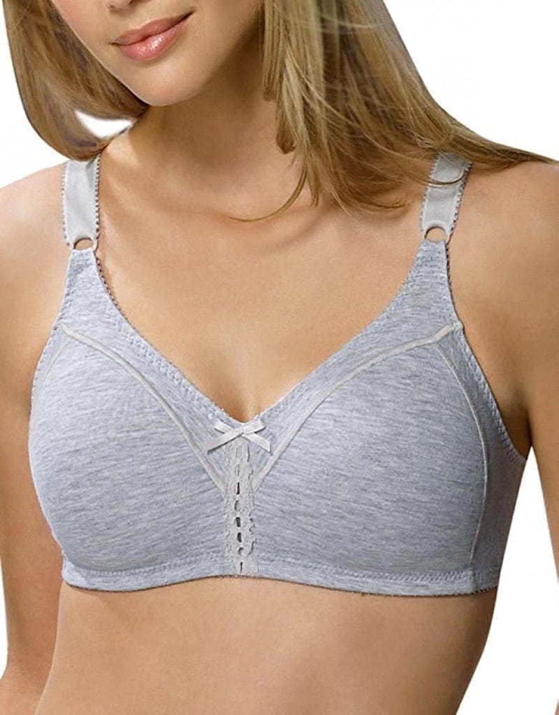 Bali Double Support Wireless Bra, Full-Coverage Wirefree T-Shirt Bra, Comfortable Cotton Wirefree Bra, Our Best Everyday Bra Heather Grey / 38C