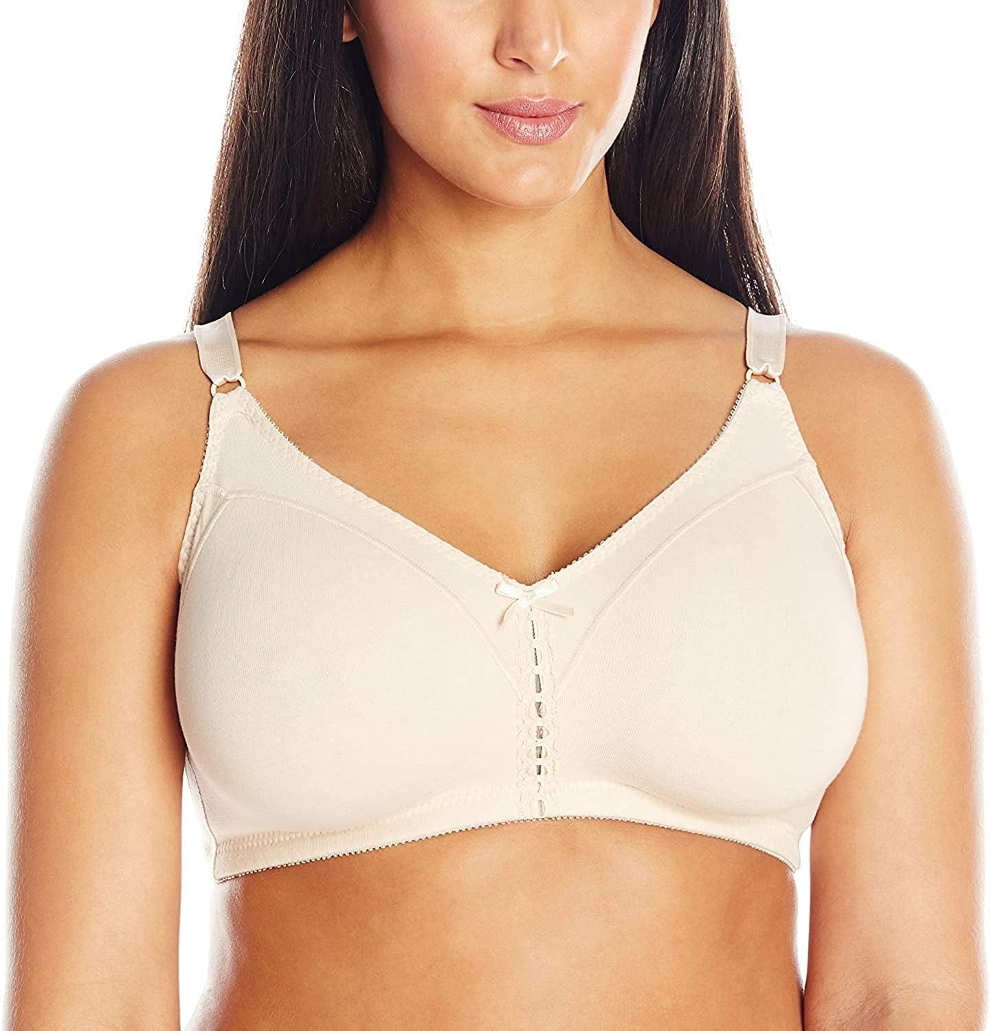 Bali Double Support Wireless Bra, Full-Coverage Wirefree T-Shirt Bra, Comfortable Cotton Wirefree Bra, Our Best Everyday Bra Soft Taupe / 40C