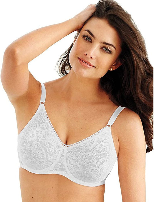 Bali Lace 'N Smooth Underwire Bra, White, 34C