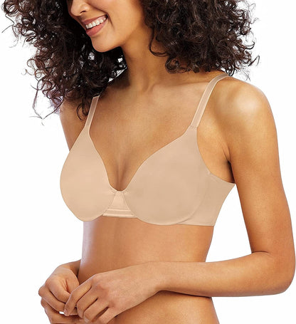 Bali One Smooth U Underwire Bra, Smoothing Shapewear Bra, Concealing Full-Coverage Bra with Front-To-Back Smoothing