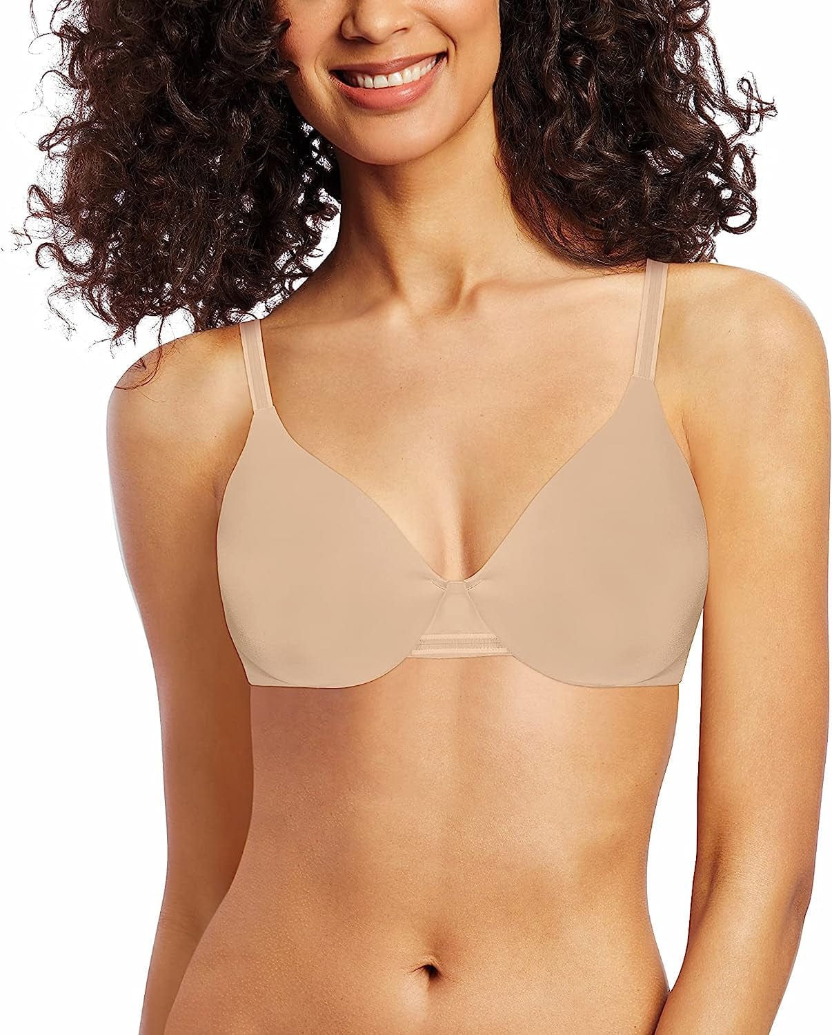 Bali One Smooth U Underwire Bra, Smoothing Shapewear Bra, Concealing Full-Coverage Bra with Front-To-Back Smoothing Soft Taupe / 36B