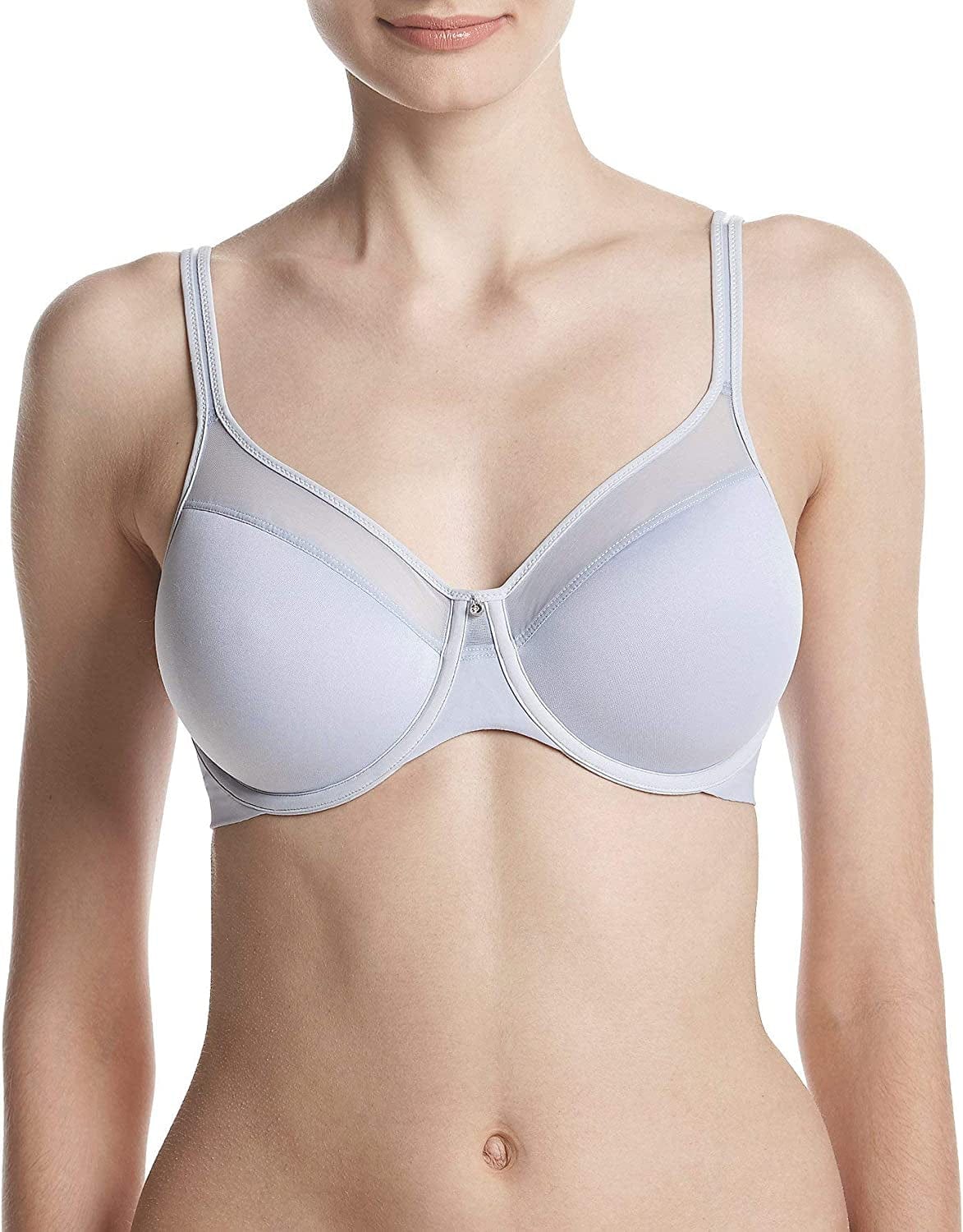 Bali One Smooth U Underwire Bra, Ultra Light Underwire T-Shirt Bra, Convertible Underwire Bra with Stay-In-Place Straps Lavender Moon / 34C