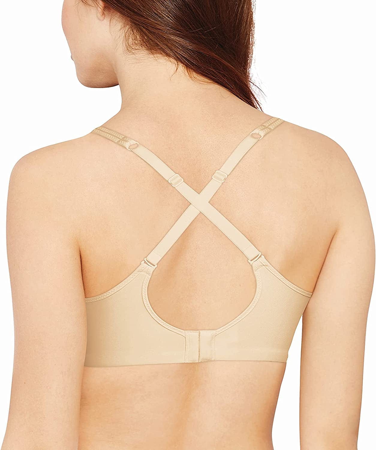Bali One Smooth U Underwire Bra, Ultra Light Underwire T-Shirt Bra, Convertible Underwire Bra with Stay-In-Place Straps