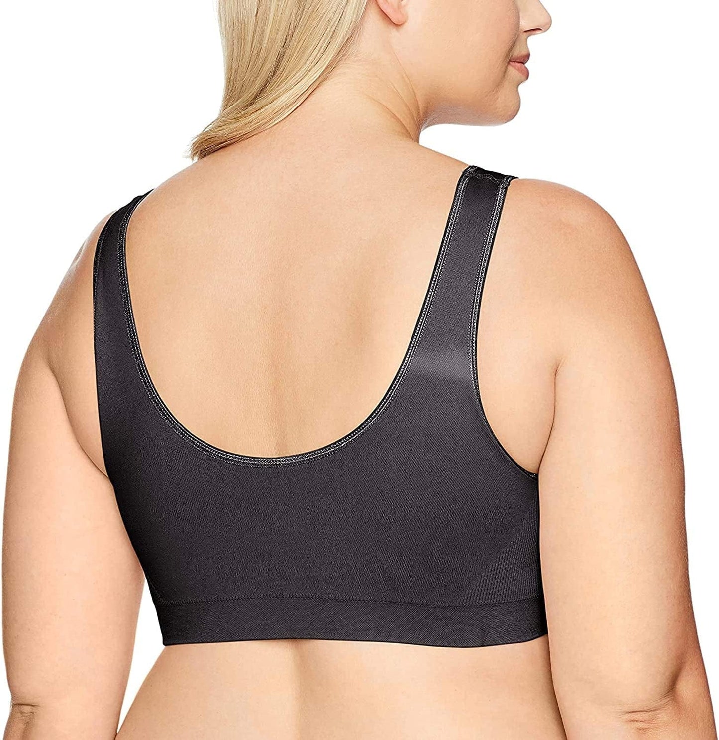 Bali One Smooth U Wireless Bra, Seamless No-Bulge Shapewear Bra, Pullover Bralette with No-Roll Underband and No-Dig Straps