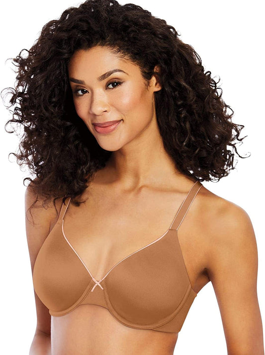 Bali Passion for Comfort Underwire Bra with Full-Coverage, Light Lift Back Smoothing Shapewear Bra for Everyday Wear Cinnamon Butter/Apricot Squeeze / 44D