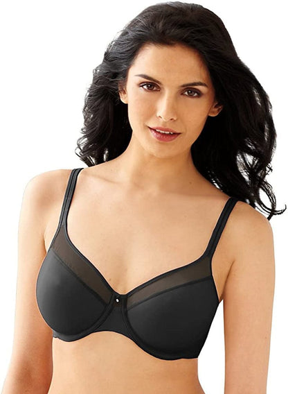 Bali Smooth U Ultra Ligh Illusion Neckline Underwire Black / 36C