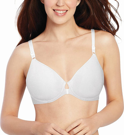 Bali Women'S Comfort Revolution Front-Close Shaping Underwire Bra White Tailored / 34B