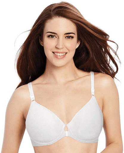 Bali Women's Comfort Revolution Front-Close Shaping Underwire Bra DF3P66 White Tailored / 36DD
