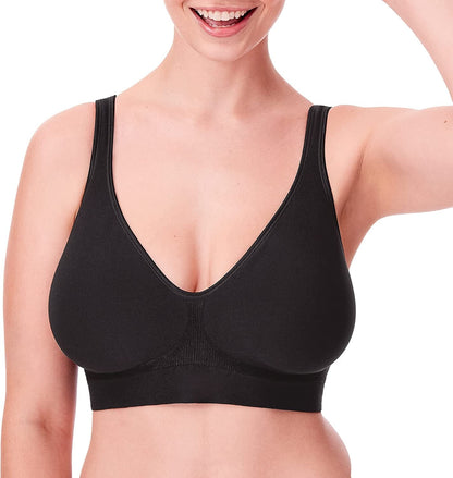 Bali Women'S Comfort Revolution Full-Coverage Wireless Bra, Wirefree T-Shirt Bra, DF3484 Black / X-Large