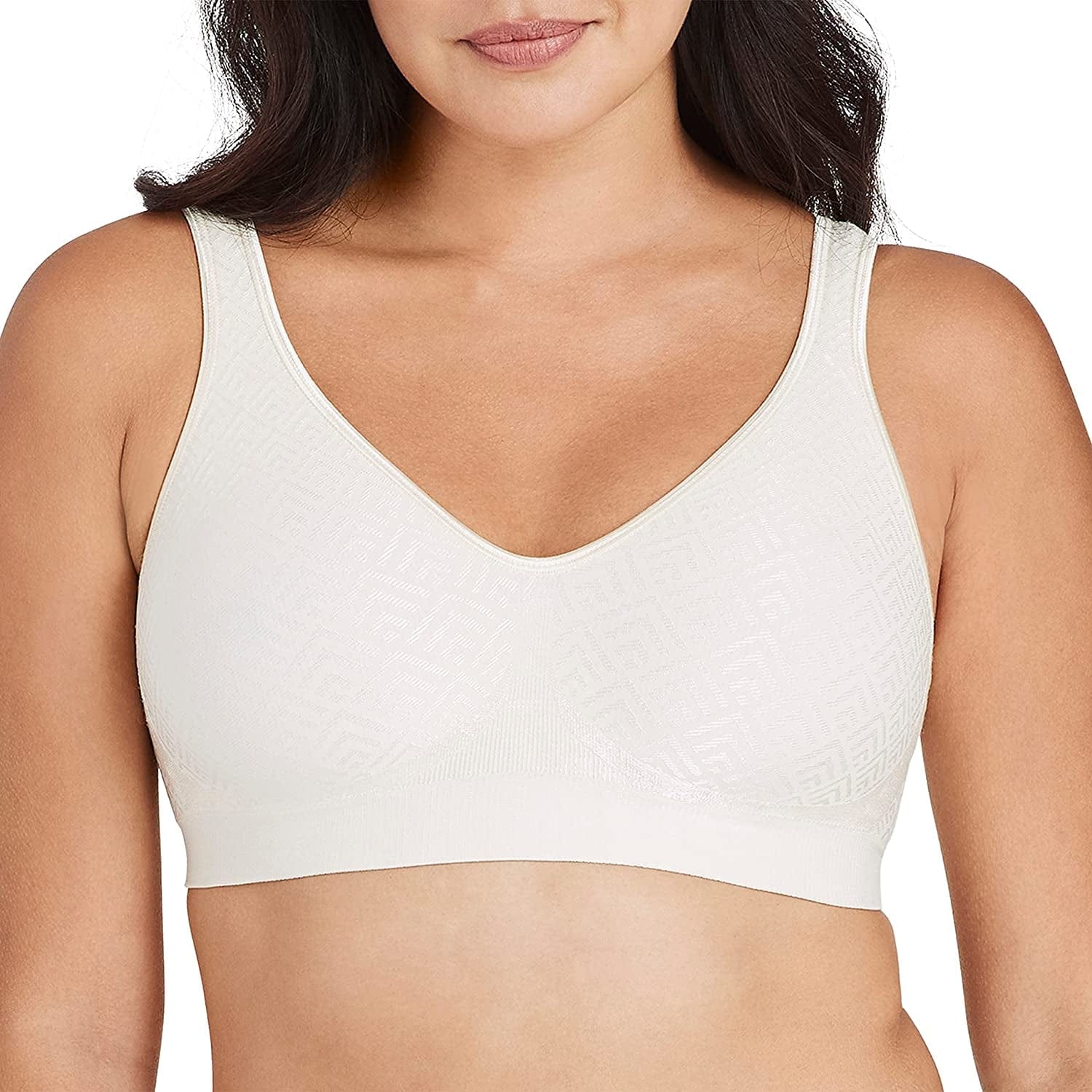 Bali Women'S Comfort Revolution Full-Coverage Wireless Bra, Wirefree T-Shirt Bra, DF3484 Lt Beige Retro / 3X-Large