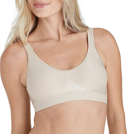 Bali Women'S Comfort Revolution Full-Coverage Wireless Bra, Wirefree T-Shirt Bra, DF3484 Nude Retro / Large