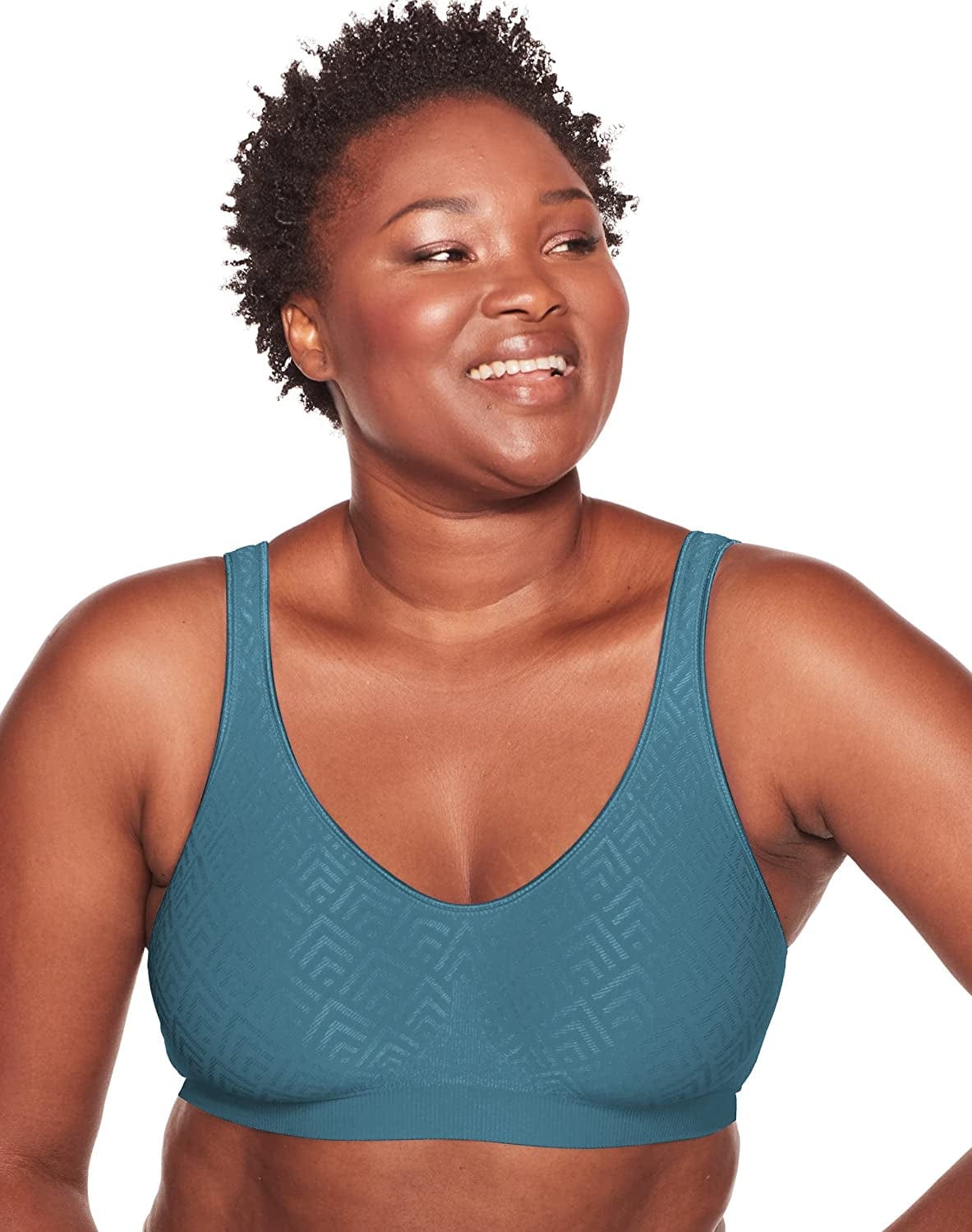 Bali Women'S Comfort Revolution Full-Coverage Wireless Bra, Wirefree T-Shirt Bra, DF3484 Oceanstorm Retro / XX-Large