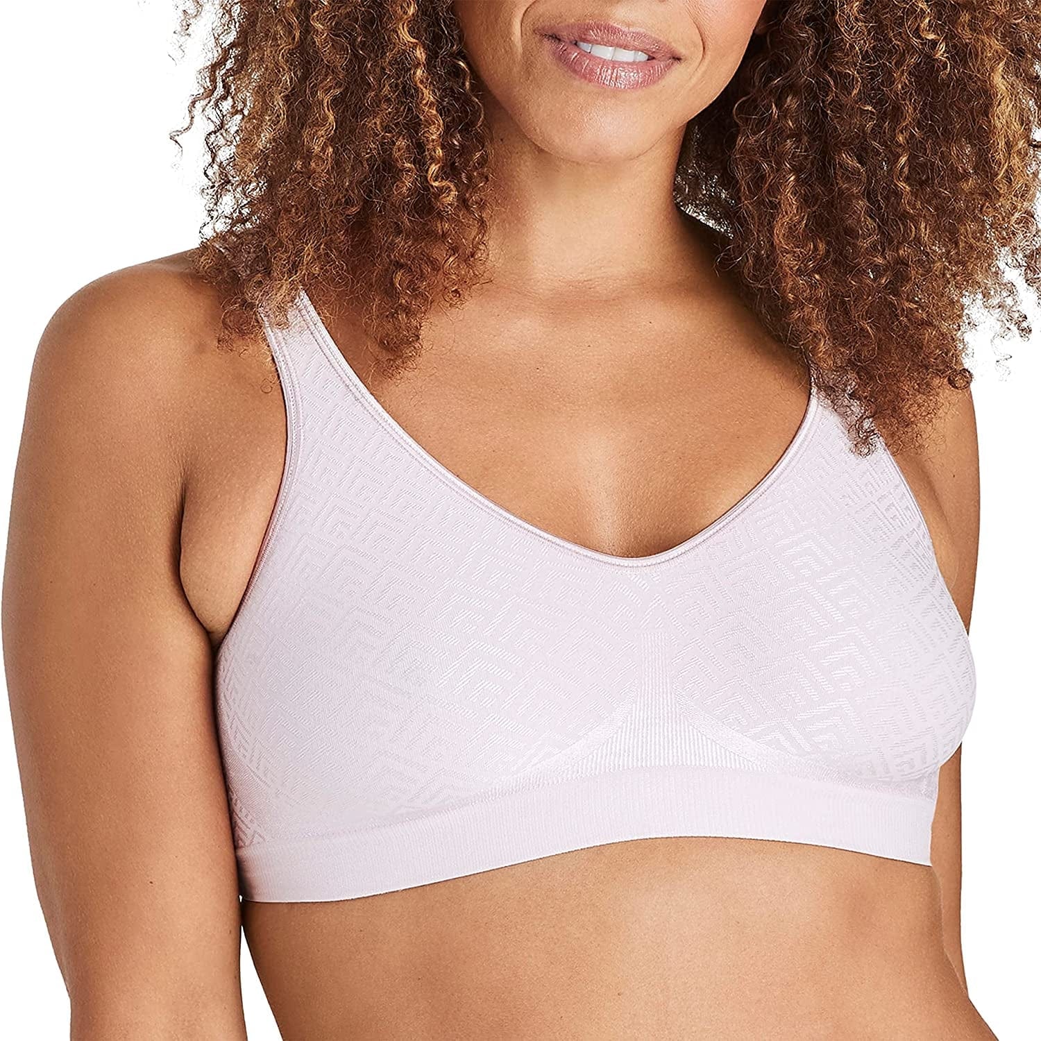 Bali Women'S Comfort Revolution Full-Coverage Wireless Bra, Wirefree T-Shirt Bra, DF3484 Hush Pink Retro / X-Small