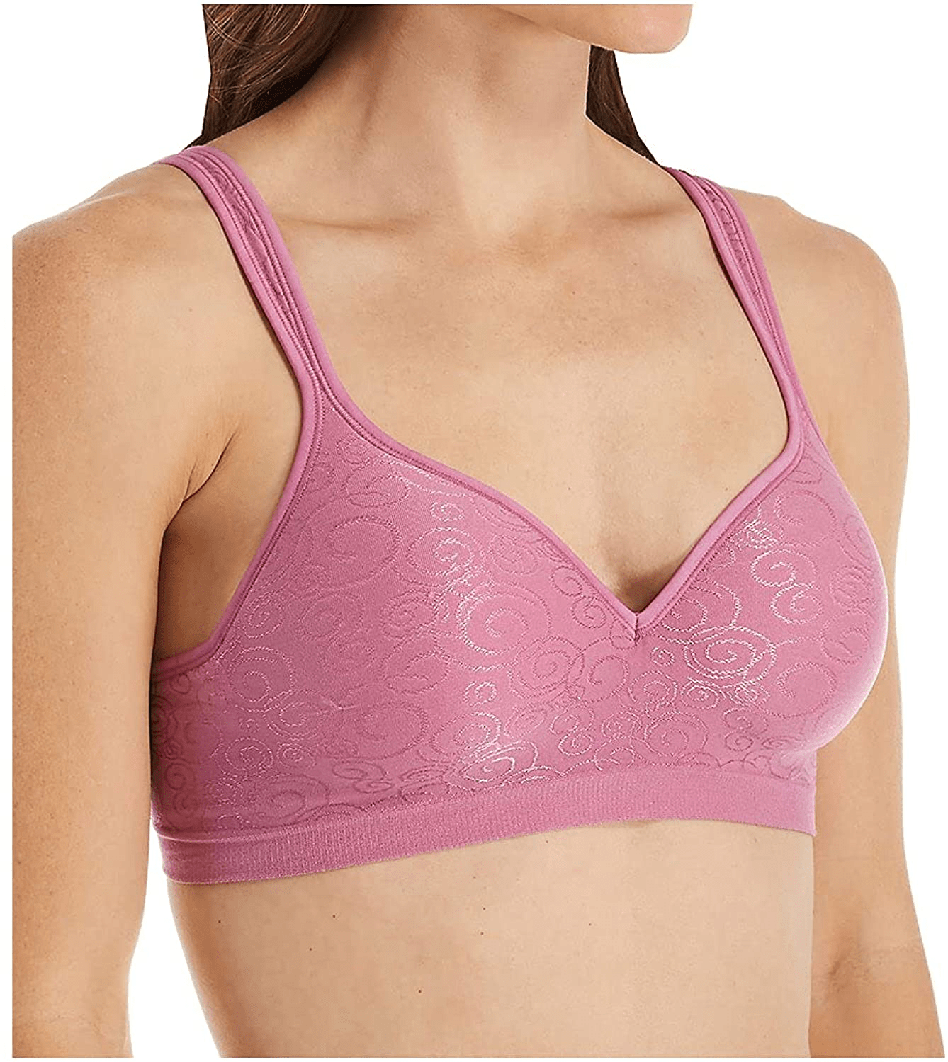 Bali Women's Comfort Revolution Wirefree Bra DF3463 Greenhouse Lavendar Swirl / 38D