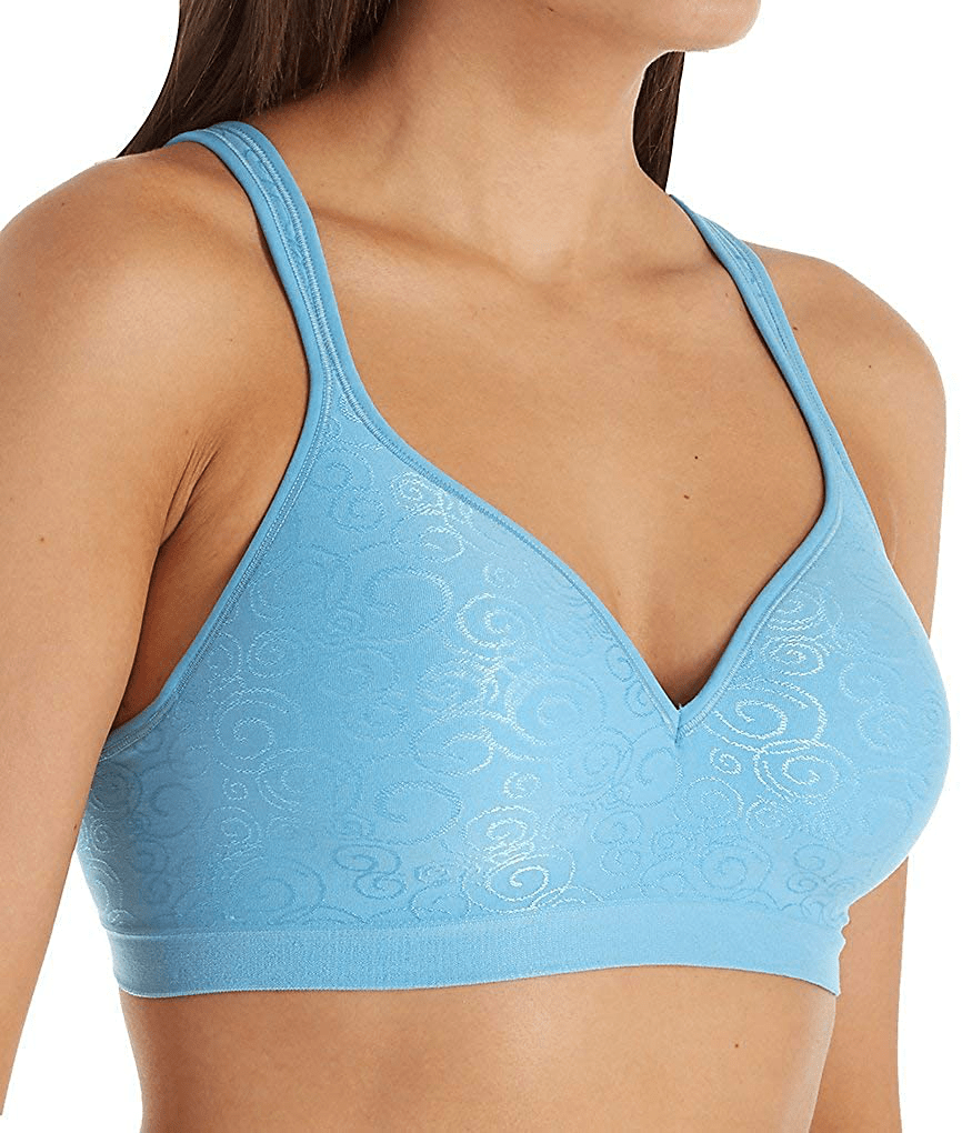 Bali Women's Comfort Revolution Wirefree Bra DF3463 Raindrop Blue Swirl / 36B